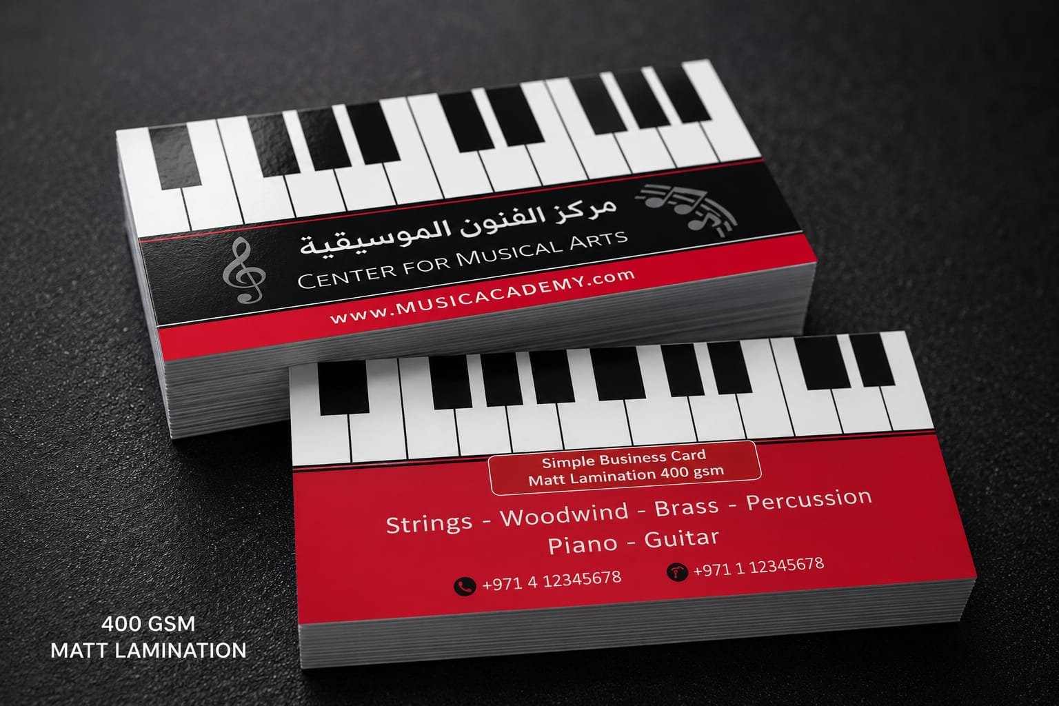 Matt Lamination Business Cards – 400 GSM
