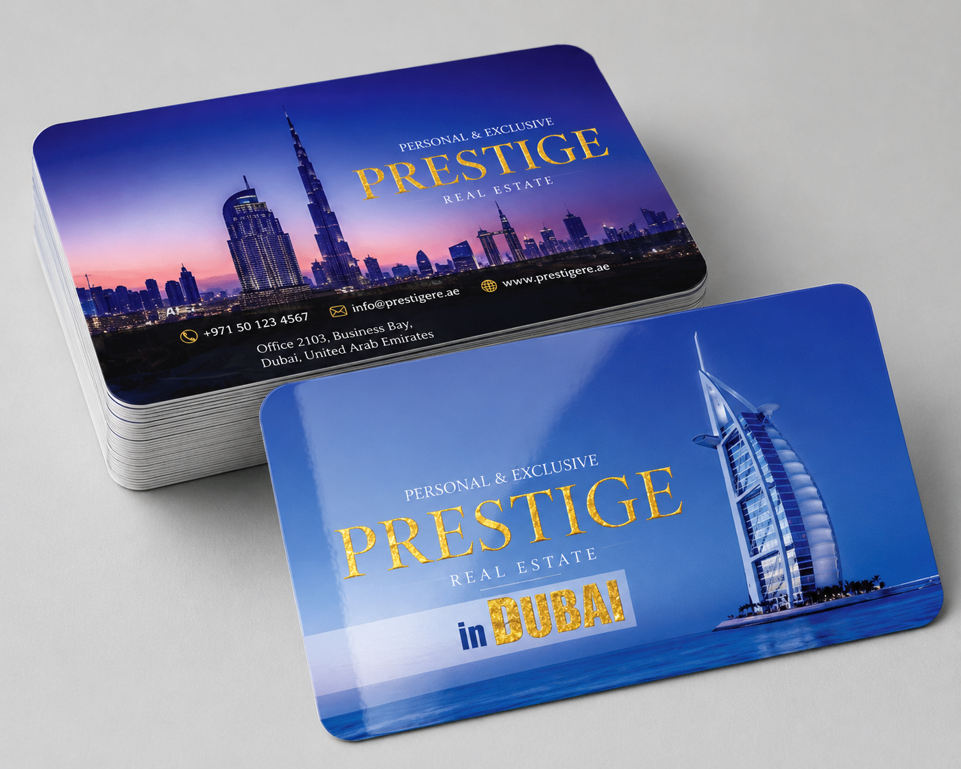 760 Micron Thick Gold Foil Business Cards UAE