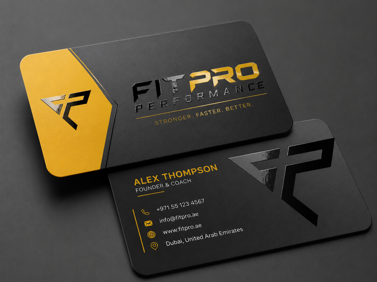 Rounded corner spot UV Business Cards