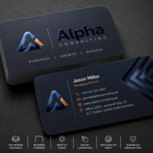 Rounded Corner Business Cards with Spot UV