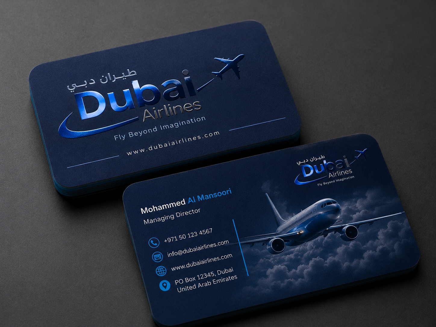 Spot UV Velvet Lamination Business Card 760 Micron UAE