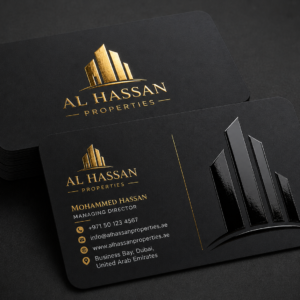 Rounded Corner Gold Foil Spot UV Velvet Business Card 760 Micron UAE