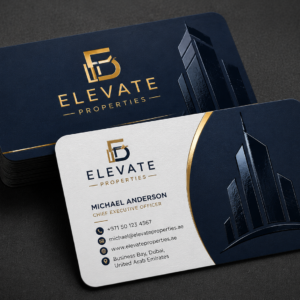 Luxury Velvet Business Card with Gold Foil and Spot UV Finish