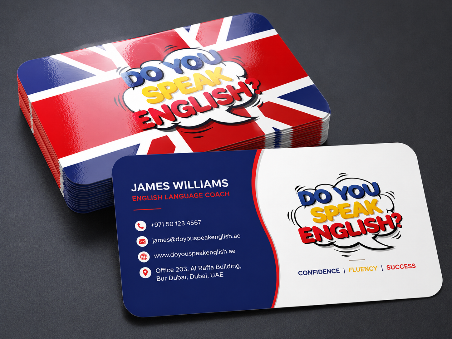 Rounded Corner Glossy Lamination Business Cards 400 GSM UAE