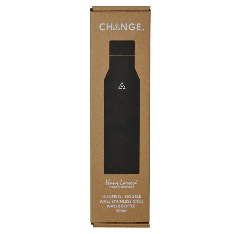 HUNFELD - CHANGE Collection SS Double Wall Water Bottle - Black - Image 4