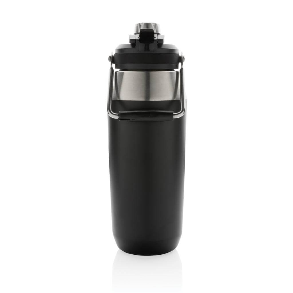 USLAR - Hans Larsen Vacuum Bottle with Solid Handle and Dual Lid - 1L - Black - Image 6