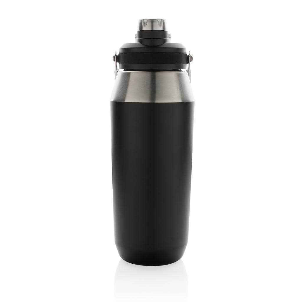 USLAR - Hans Larsen Vacuum Bottle with Solid Handle and Dual Lid - 1L - Black - Image 2