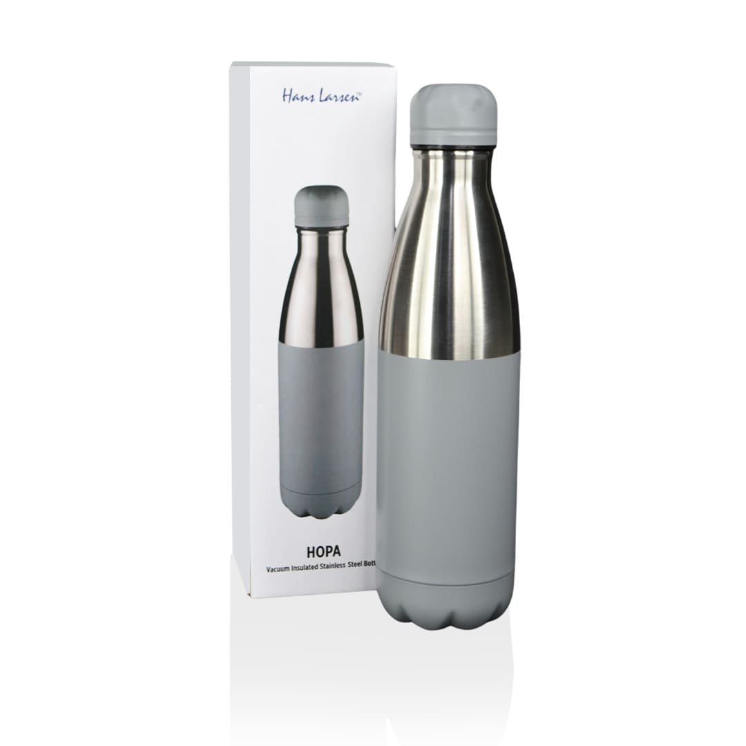 HOPA - Hans Larsen Double Wall Stainless Steel Water Bottle - Grey - Image 2