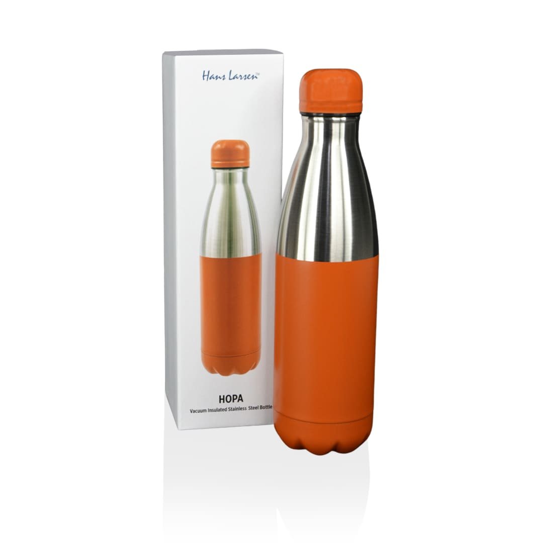 HOPA - Hans Larsen Double Wall Stainless Steel Water Bottle - Orange - Image 2