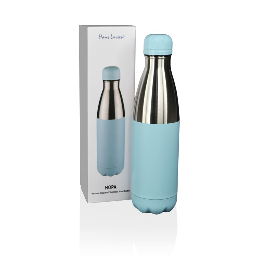 HOPA - Hans Larsen Double Wall Stainless Steel Water Bottle - Sky Blue - Image 2