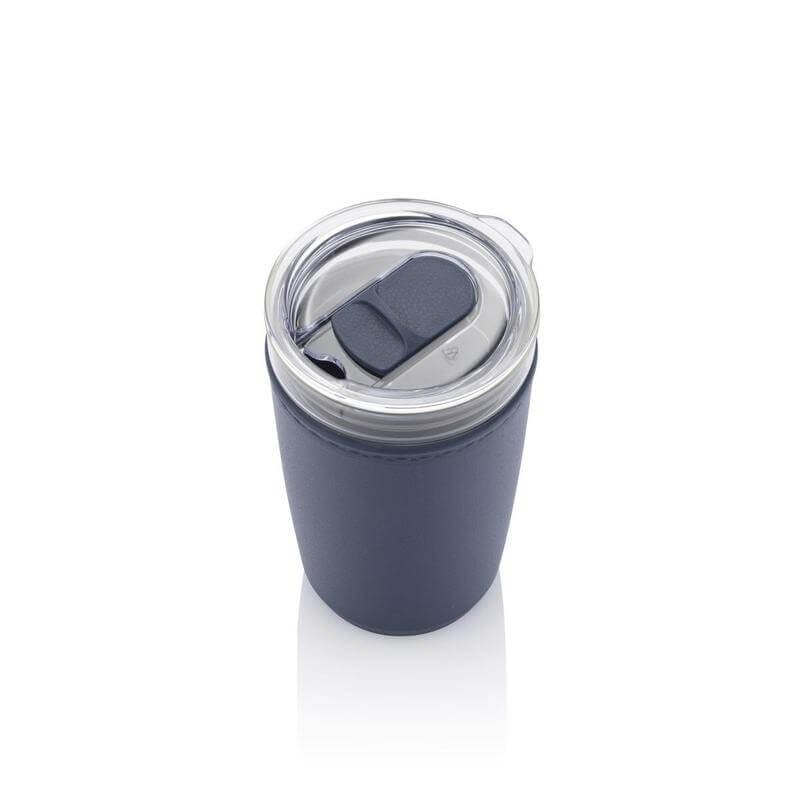 CERRA - Hans Larsen Premium Glass Tumbler with Recycled Protective Sleeve - Blue - Image 2