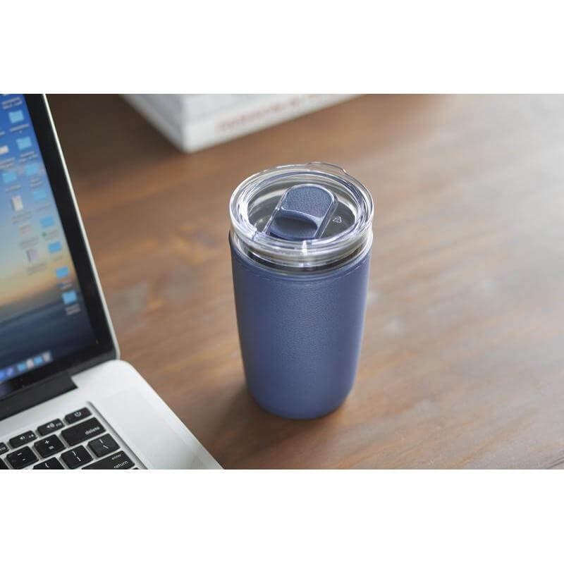 CERRA - Hans Larsen Premium Glass Tumbler with Recycled Protective Sleeve - Blue - Image 4