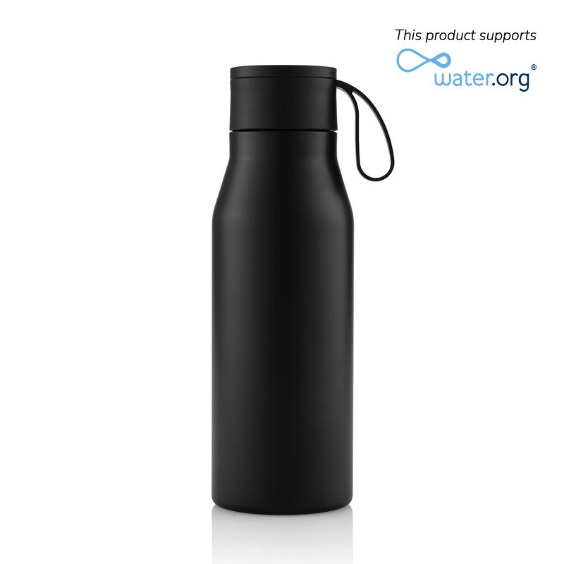 R-NEBRA CHANGE Collection Recycled Stainless Steel Vacuum Bottle Black