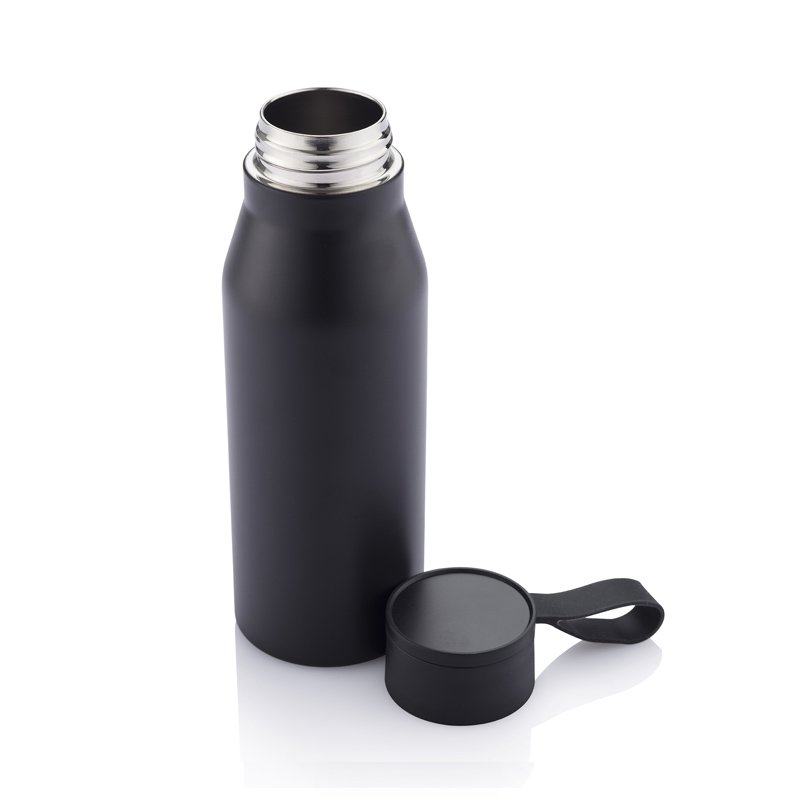 R-NEBRA - CHANGE Collection Recycled Stainless Steel Vacuum Bottle - Black - Image 2