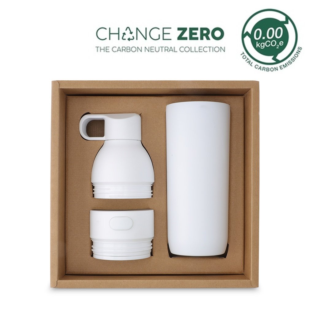 RUVO CHANGE ZERO 2-in-1 Modular Hydration Gift Set White