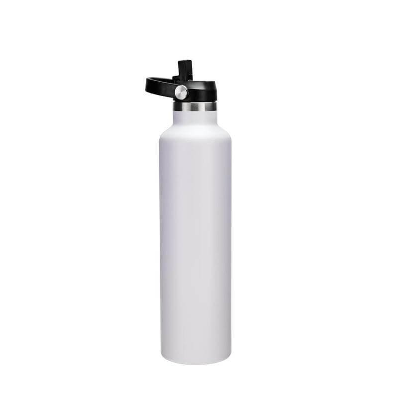 CERVO Hans Larsen Vacuum Stainless Steel Bottle with Sports Lid 1L White