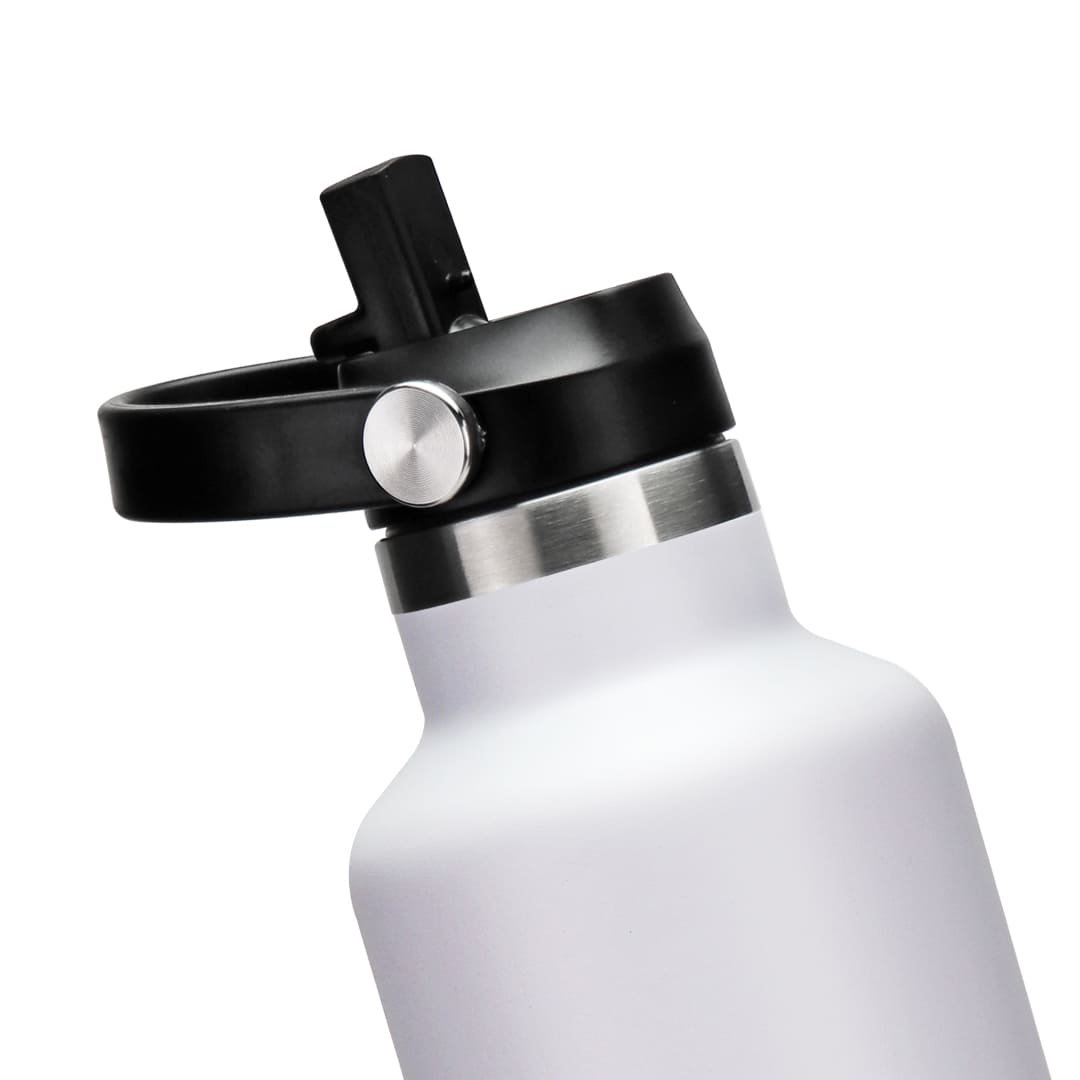 CERVO - Hans Larsen Vacuum Stainless Steel Bottle with Sports Lid - 1L - White - Image 5