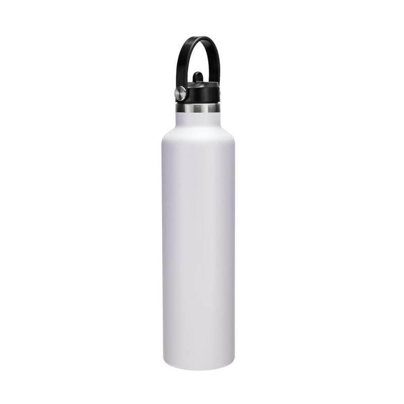 CERVO - Hans Larsen Vacuum Stainless Steel Bottle with Sports Lid - 1L - White - Image 2