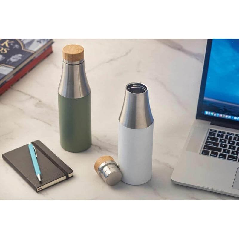 R-BREDA - CHANGE Collection Recycled Insulated Water Bottle - White - Image 4