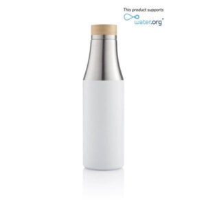 R-BREDA - CHANGE Collection Recycled Insulated Water Bottle - White