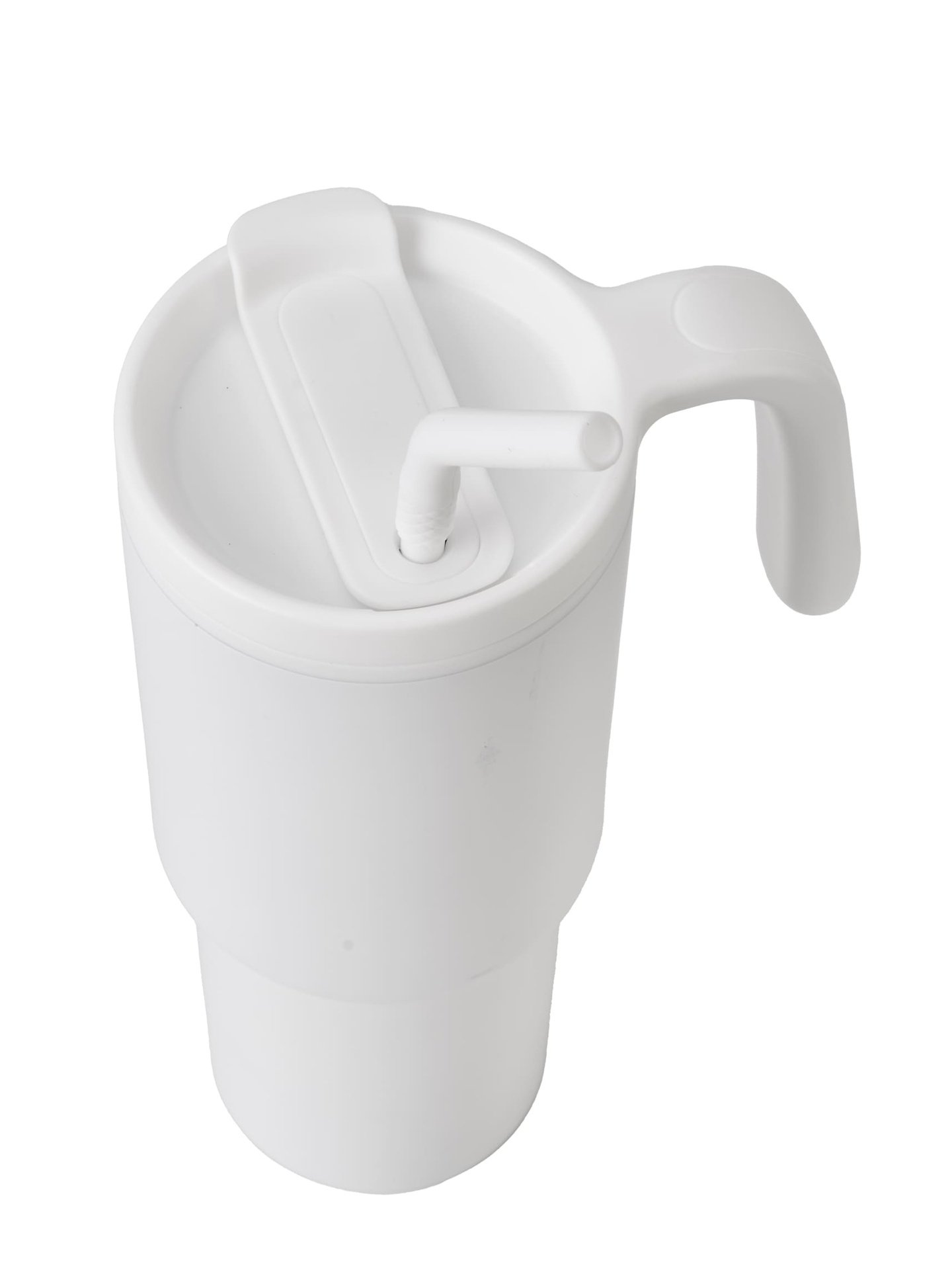 FORZA 360 - Hans Larsen Recycled Stainless Steel/PP Tumbler with 360 Branding - White - Image 2
