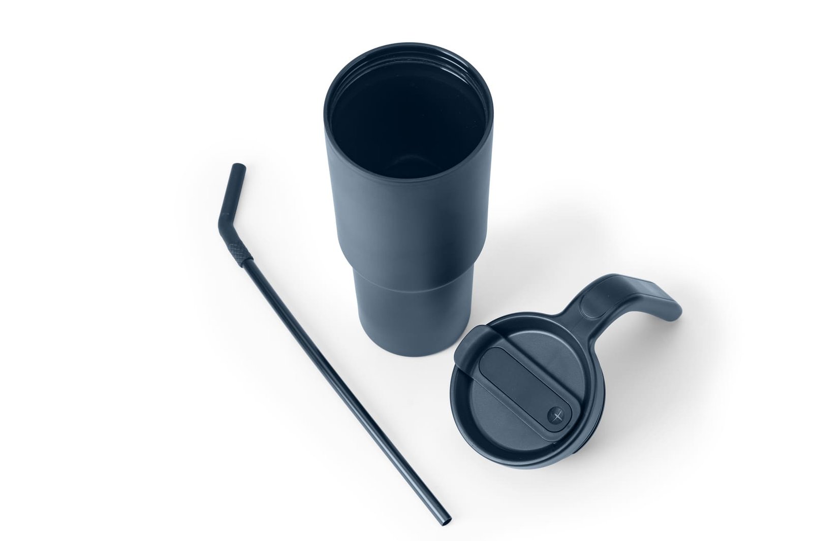 FORZA 360 - Hans Larsen Recycled Stainless Steel/PP Tumbler with 360 Branding - Navy Blue - Image 2