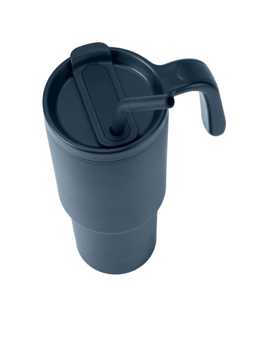 FORZA 360 - Hans Larsen Recycled Stainless Steel/PP Tumbler with 360 Branding - Navy Blue - Image 5