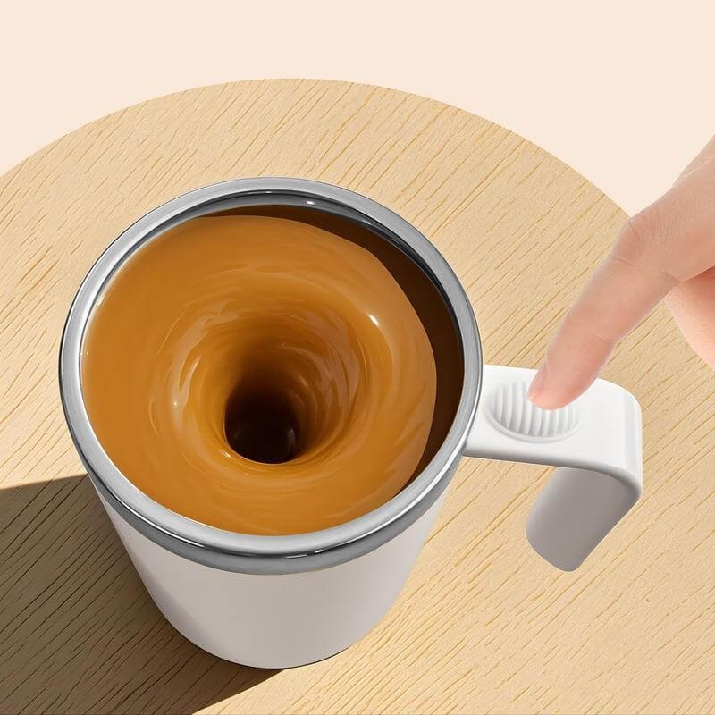 CAFFE - Hans Larsen Auto-Stirring Coffee Mug - White - Image 6