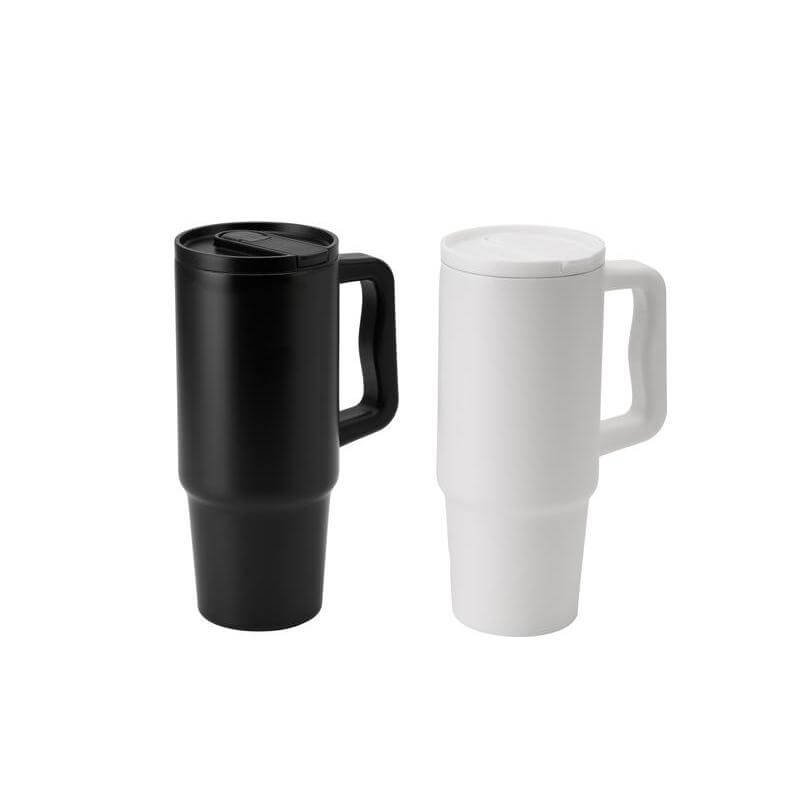 BERN 2.0 - Hans Larsen Recycled Stainless Steel Tumbler with Straw Lid - Black - Image 6