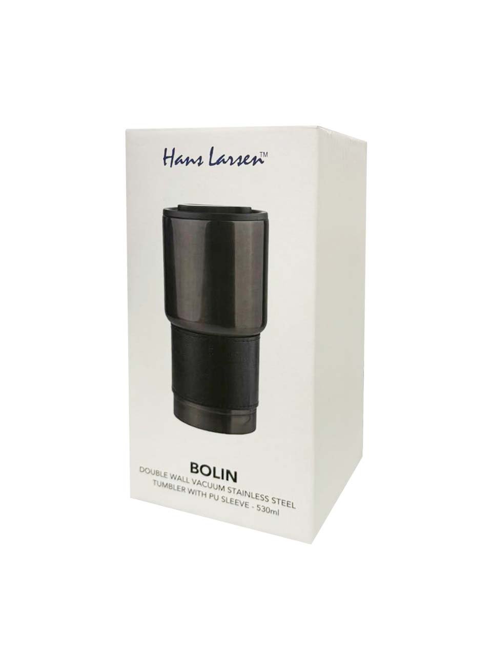 BOLIN - Hans Larsen Insulated Tumbler with Grip Sleeve 530ml - Black - Image 5