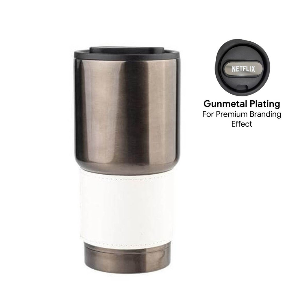BOLIN Hans Larsen Insulated Tumbler with Grip Sleeve 530ml White