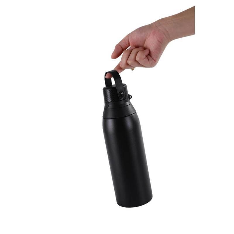 EVORA - Hans Larsen Double Wall Stainless Steel Vacuum Bottle - 750ml - Black - Image 5