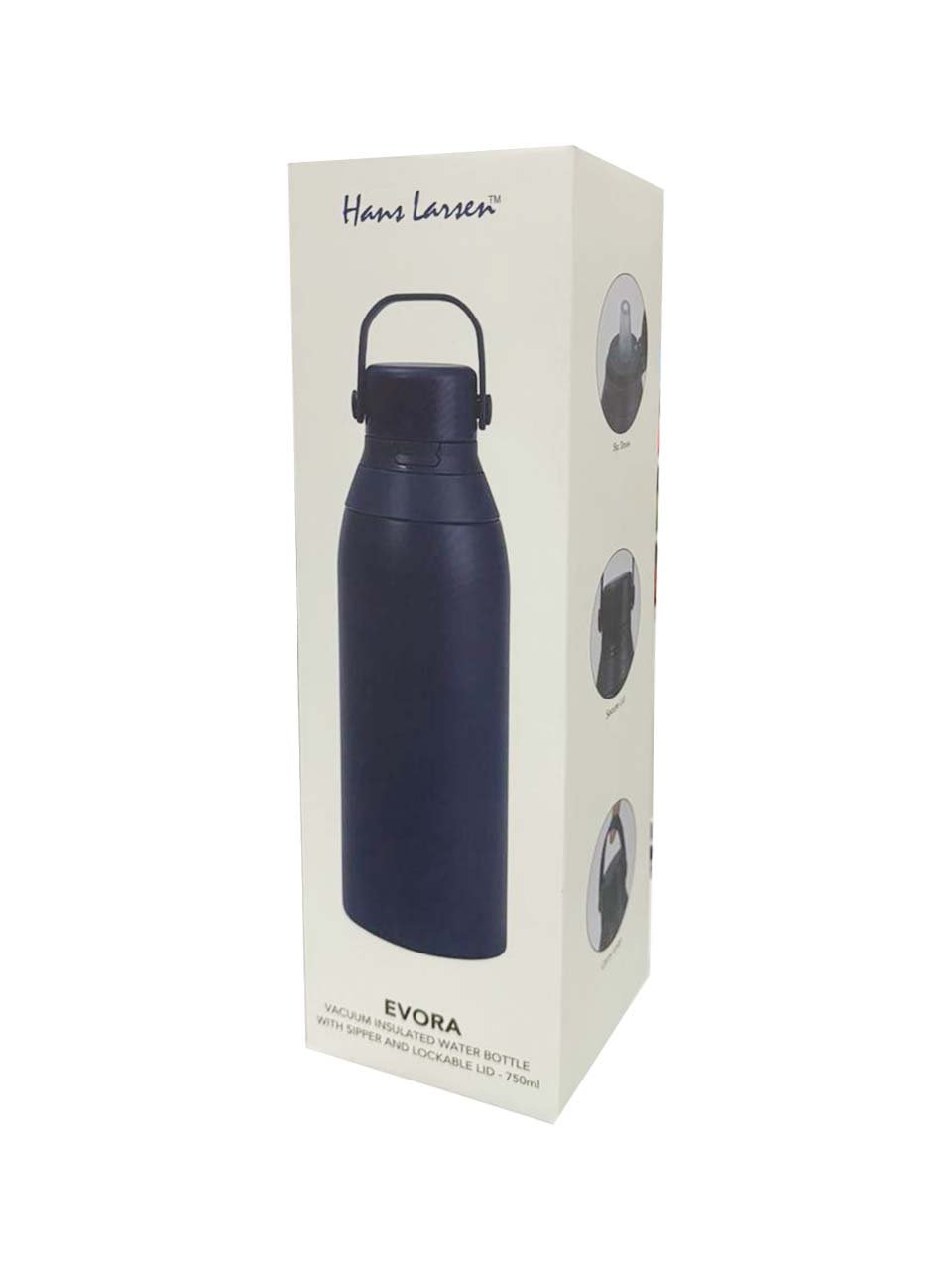 EVORA - Hans Larsen Double Wall Stainless Steel Vacuum Bottle - 750ml - Navy - Image 6