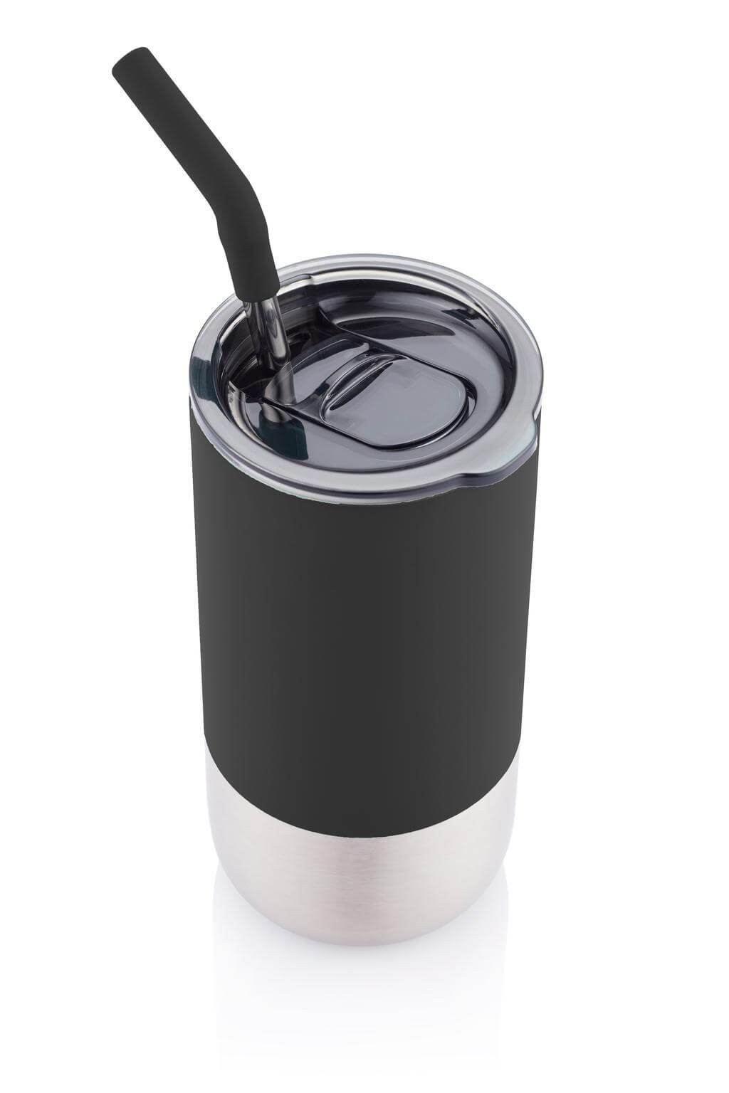 BORCULO - CHANGE Collection Insulated Tumbler with Reusable Straw - Black - Image 2