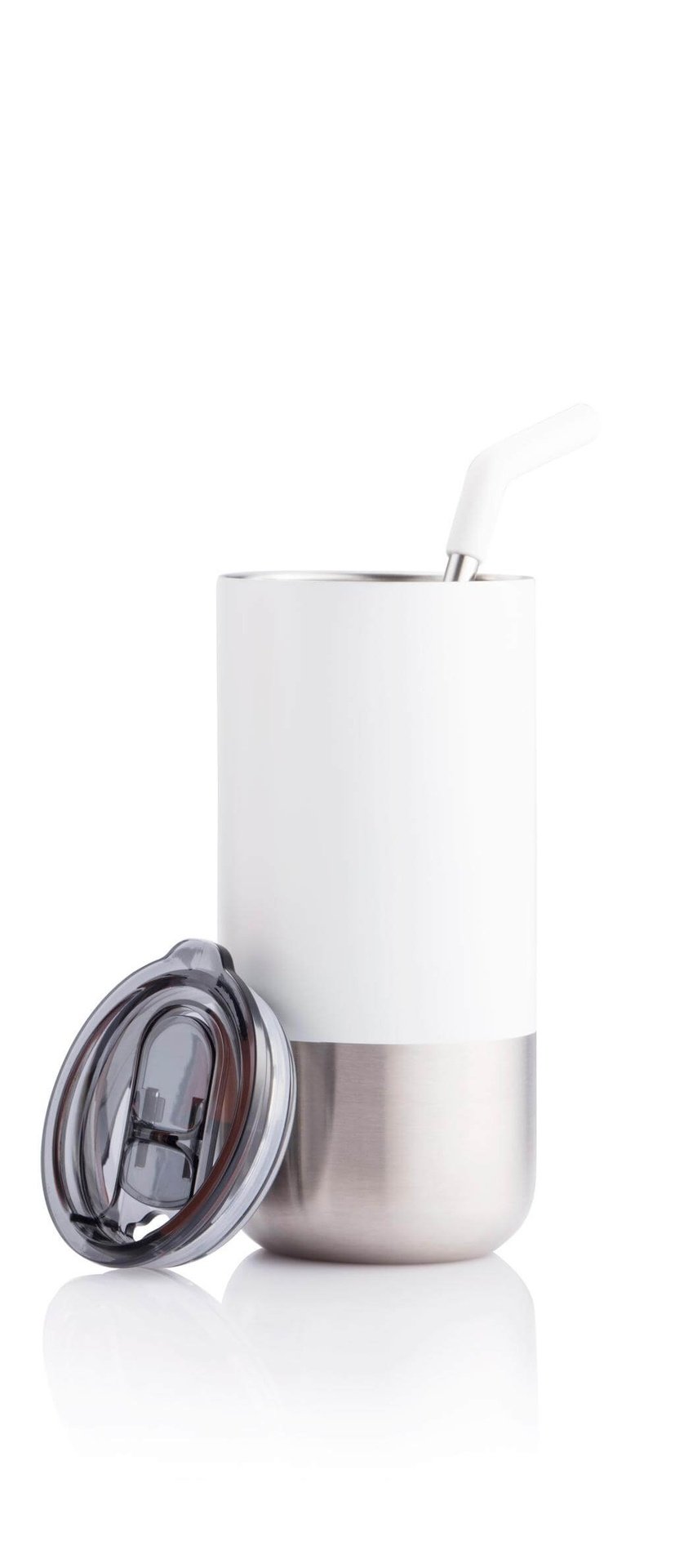 BORCULO - CHANGE Collection Insulated Tumbler with Reusable Straw - White - Image 3