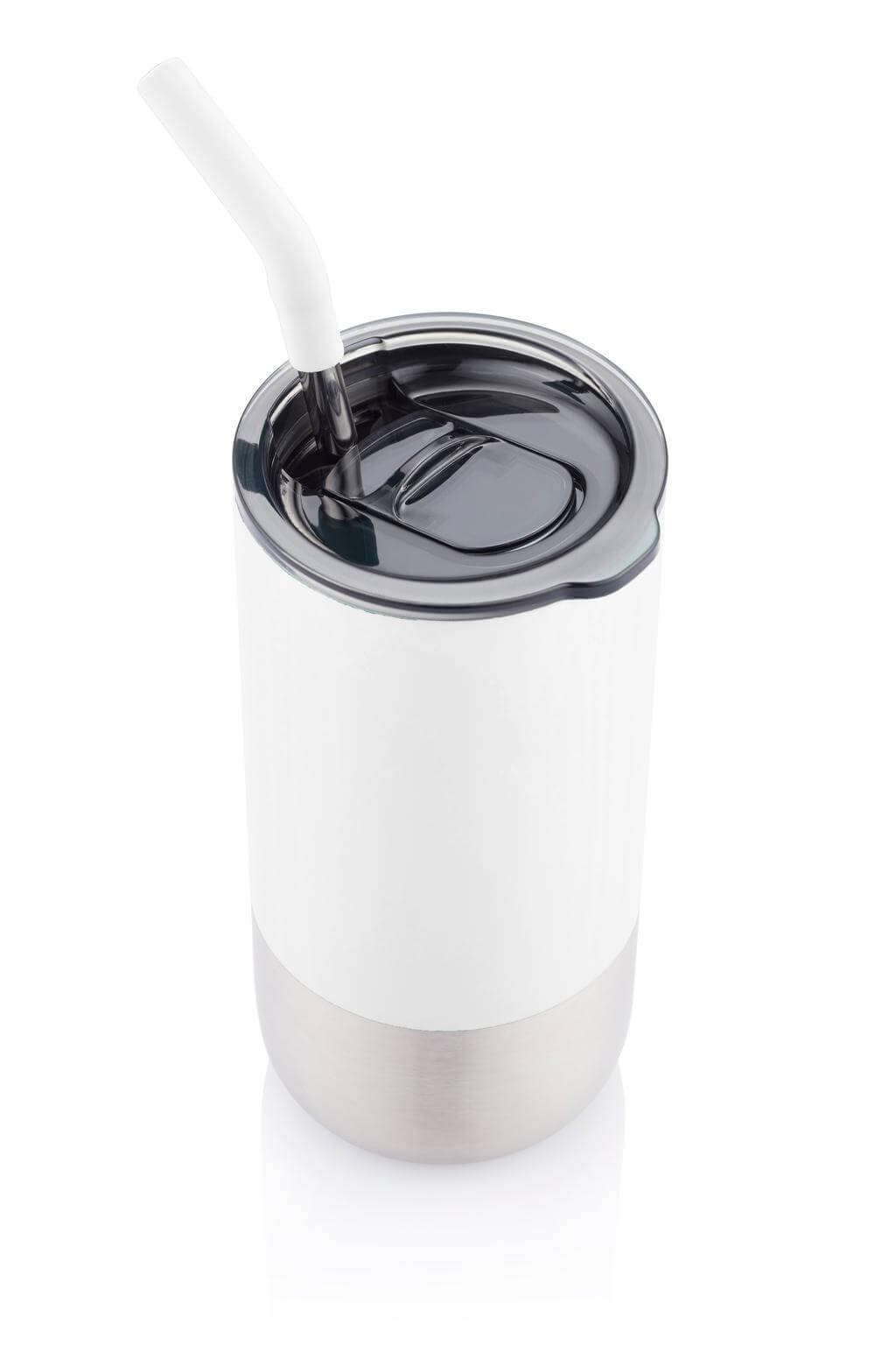 BORCULO - CHANGE Collection Insulated Tumbler with Reusable Straw - White - Image 2