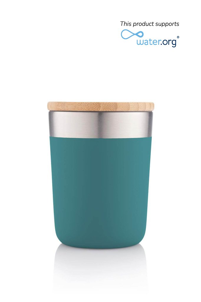 LAREN CHANGE Collection Insulated Mug Aqua Green