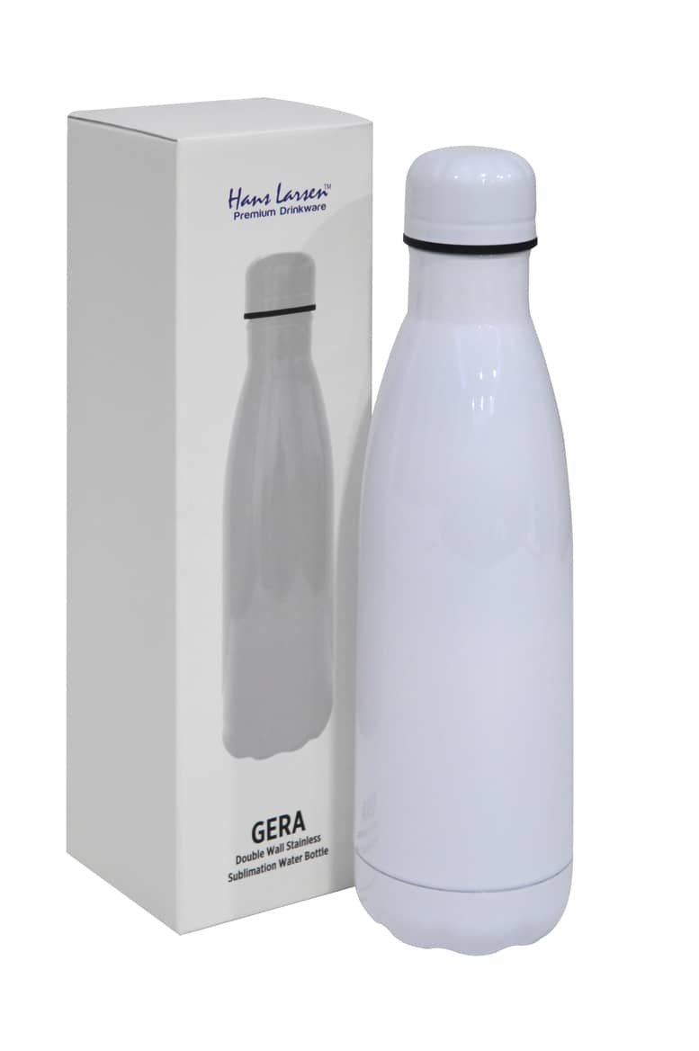Gera - Hans Larsen Sublimation Insulated Water Bottle - White - Image 3