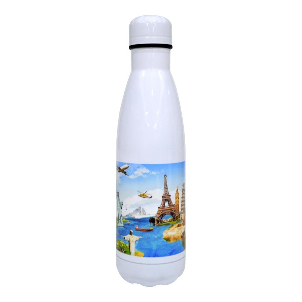 Gera - Hans Larsen Sublimation Insulated Water Bottle - White - Image 2
