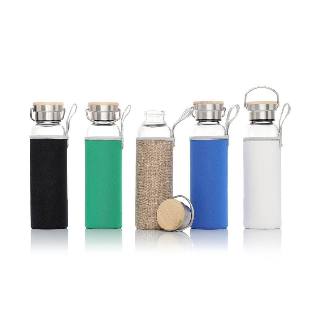 FLOHA - Hans Larsen Borosilicate Glass Bottle with Neo Sleeve - White - Image 3