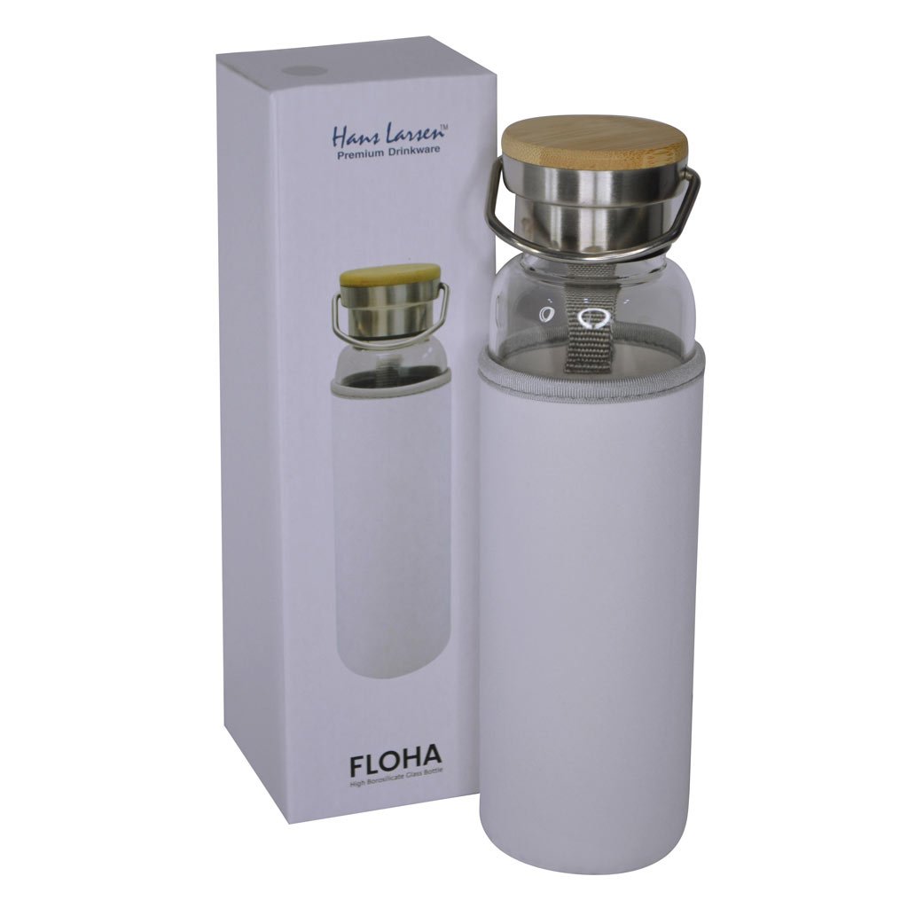 FLOHA - Hans Larsen Borosilicate Glass Bottle with Neo Sleeve - White - Image 4