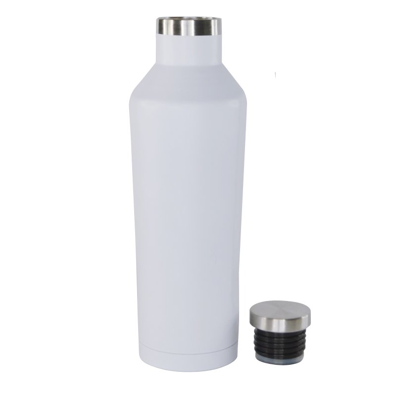 GALATI - Hans Larsen Double Wall Stainless Steel Water Bottle - White - Image 3