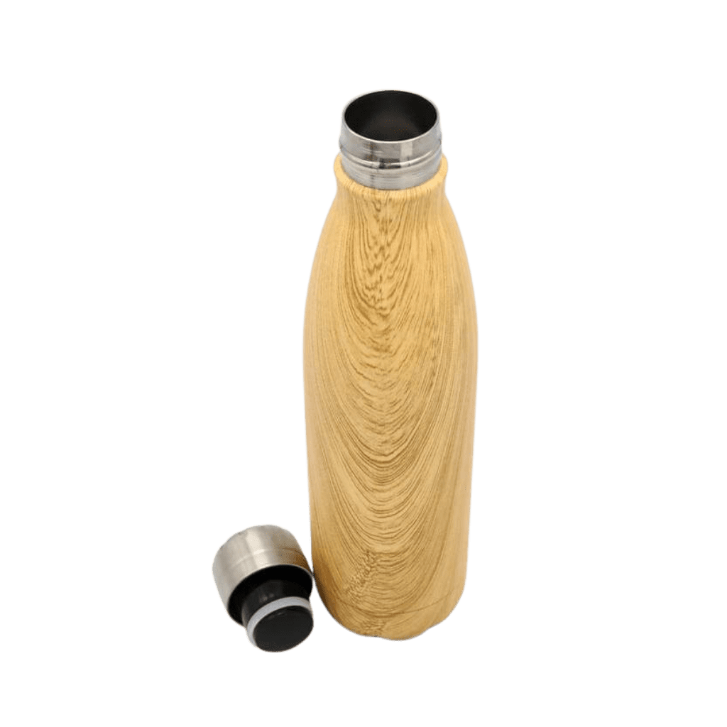 GEYER Hans Larsen Stainless Steel Water Bottle with Wood Print Yellow
