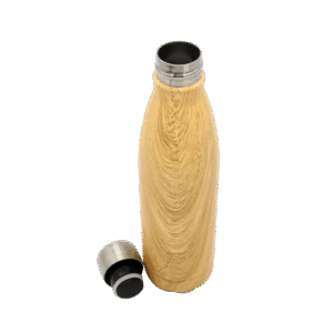 GEYER - Hans Larsen Stainless Steel Water Bottle with Wood Print - Yellow