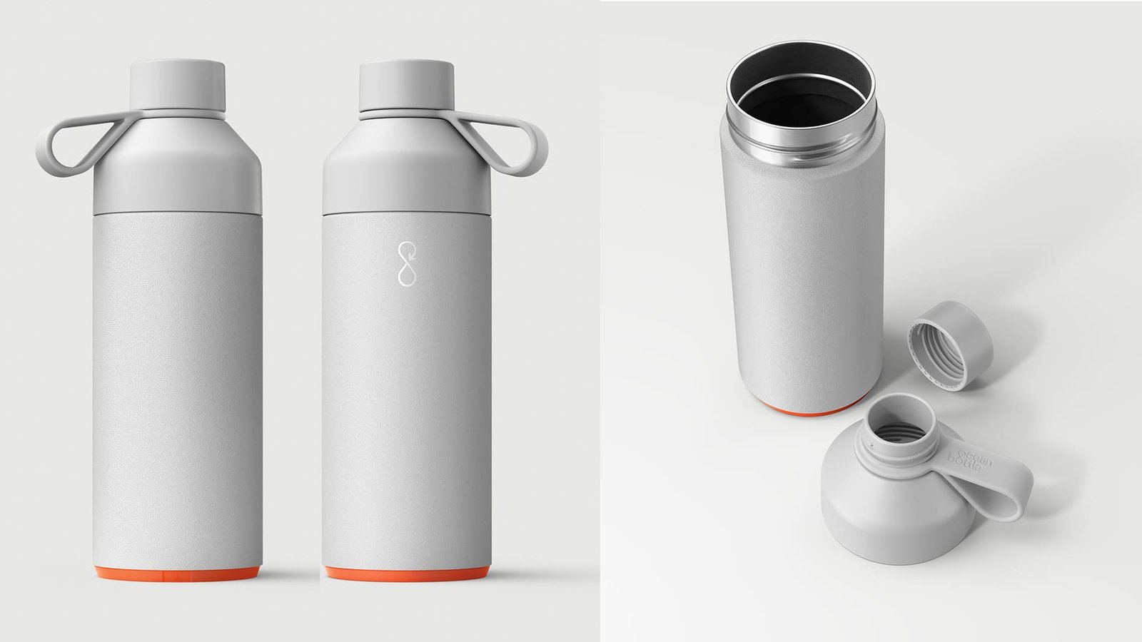Ocean Bottle 1L - Rock Grey - Image 2