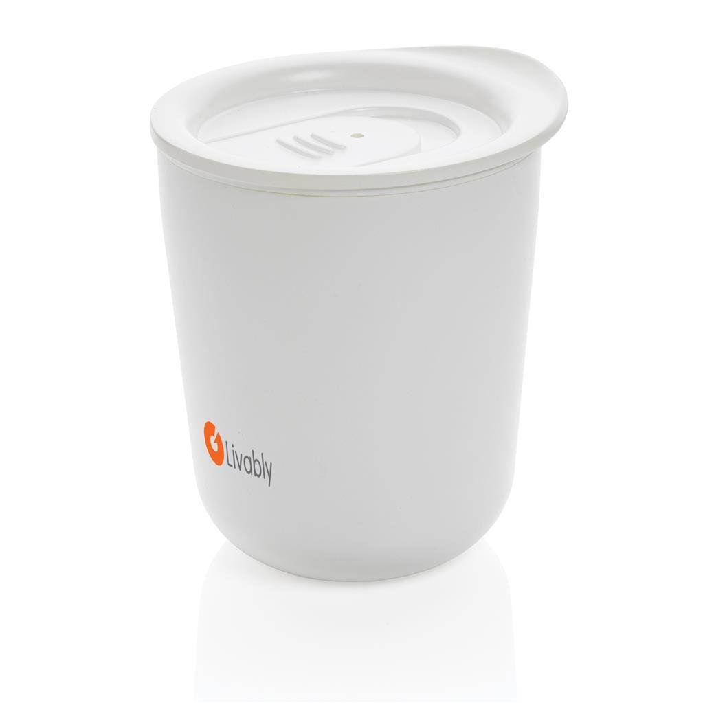 CELLE - Classic Coffee Tumbler - White (anti-microbial) - Image 5