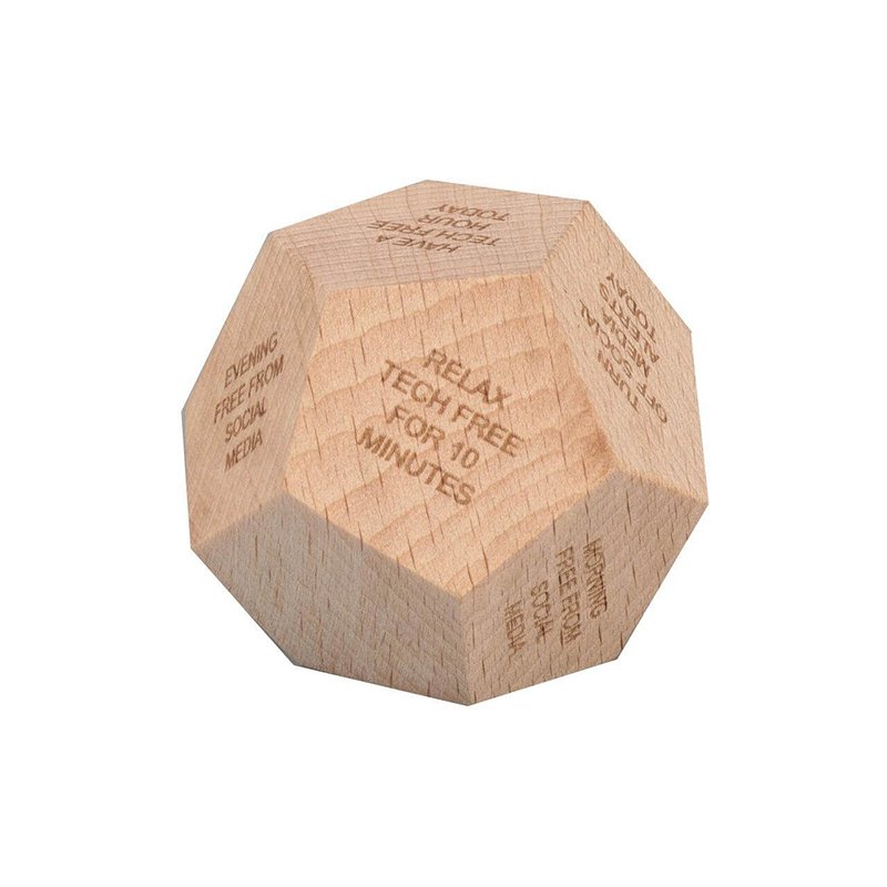 ORLI - eco-neutral Digital Detox Wooden Dice - Image 2