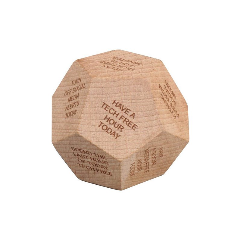 ORLI - eco-neutral Digital Detox Wooden Dice - Image 3