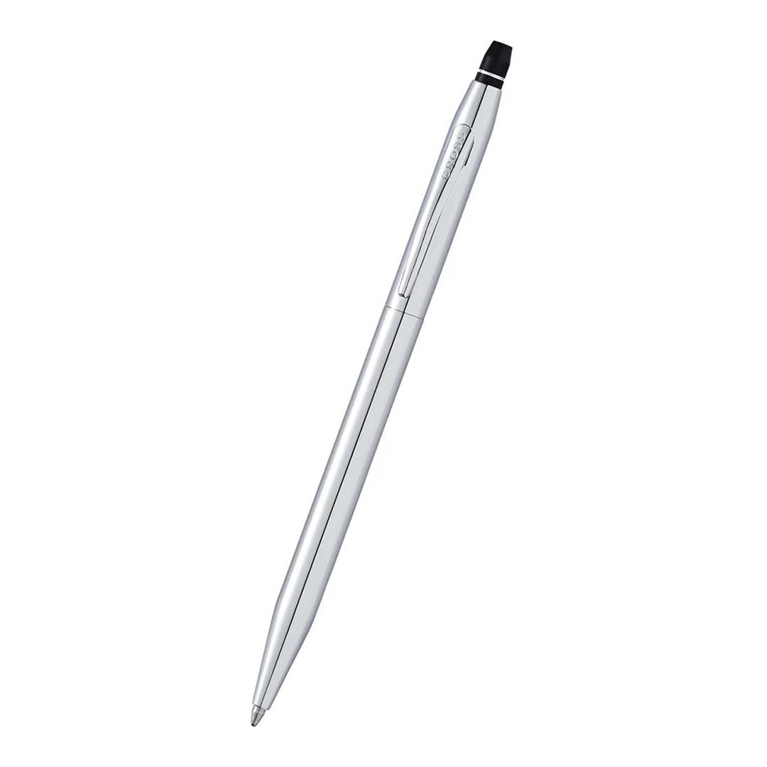 Cross Click™ Chrome Ballpoint Pen with Classic Blue Journal Gift Set - Image 4
