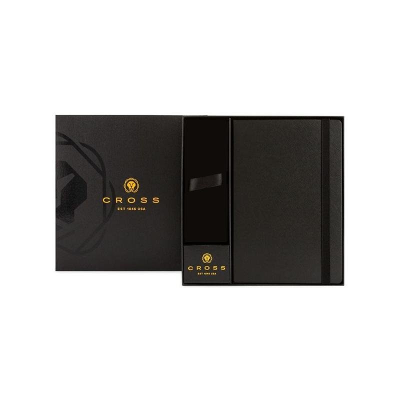 Cross Hardcover Notebook & 2pc Gift Box Black